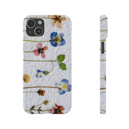 Dried Wild Pink and Purple Flower Image on Paper, Floral Slim Phone Cases, Case-Mate IPHONE16 and all sizes
