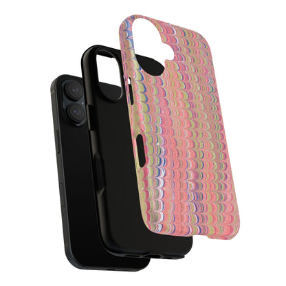 Pink Pastels Feather Marbled Vintage Design iPhone 16 + Samsung + Apple + Google - 2 finishes
