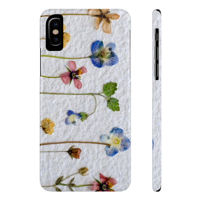 Dried Wild Pink and Purple Flower Image on Paper, Floral Slim Phone Cases, Case-Mate IPHONE16 and all sizes