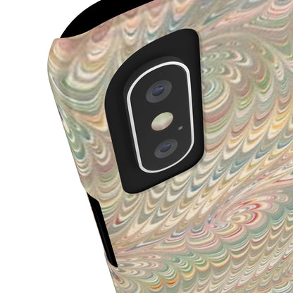 Soft Green and Multi-Colored Marbled Design, Italy Feather Phone Case, Multi-Color, Slim Phone Cases, Case-Mate IPHONE16 and all sizes