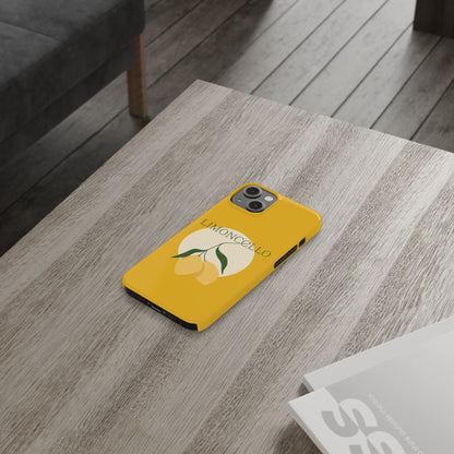 Italian Limoncello Yellow Slim Phone Cases with Lemons, Case-Mate IPHONE16 and all sizes