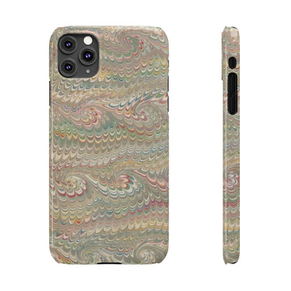 Soft Green and Multi-Colored Marbled Design, Italy Feather Phone Case, Multi-Color, Slim Phone Cases, Case-Mate IPHONE16 and all sizes