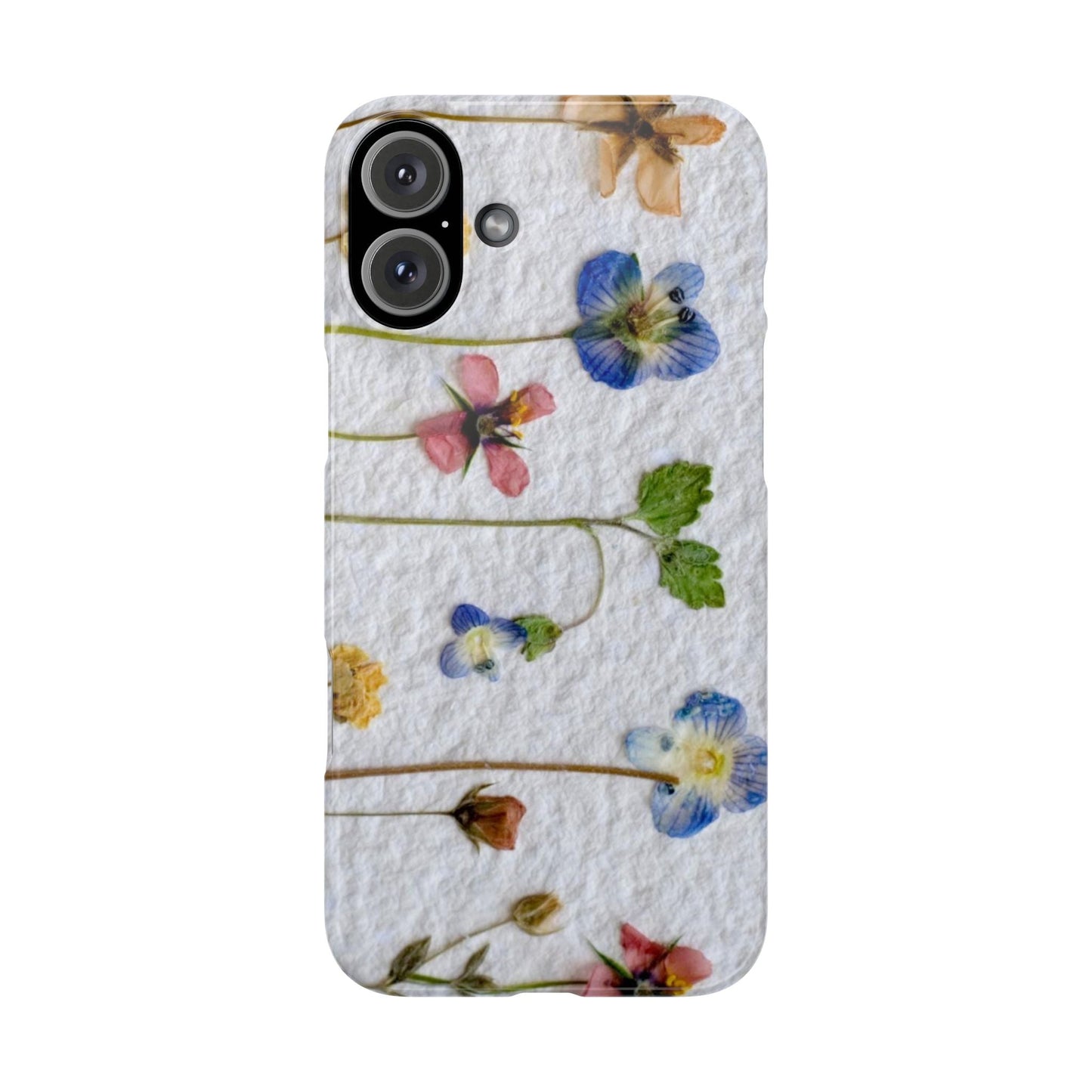 Dried Wild Pink and Purple Flower Image on Paper, Floral Slim Phone Cases, Case-Mate IPHONE16 and all sizes