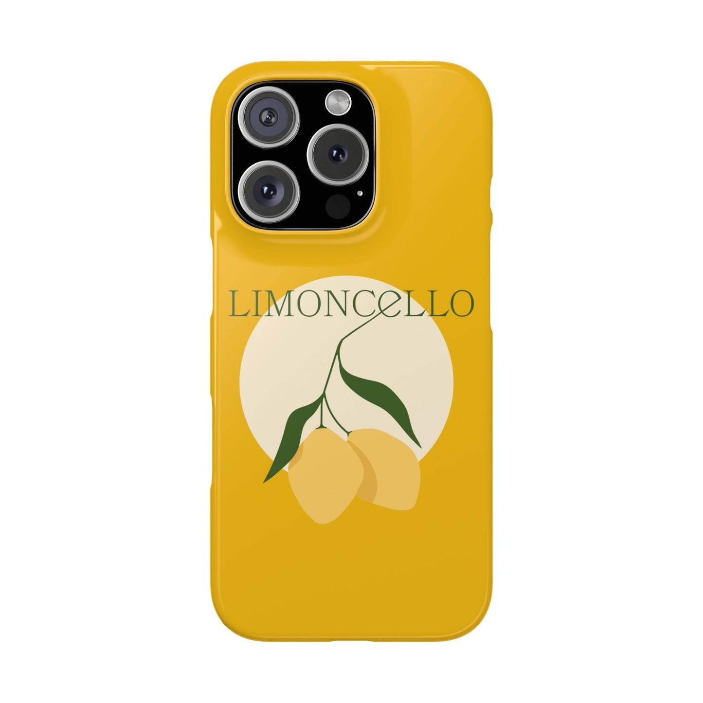 Italian Limoncello Yellow Slim Phone Cases with Lemons, Case-Mate IPHONE16 and all sizes