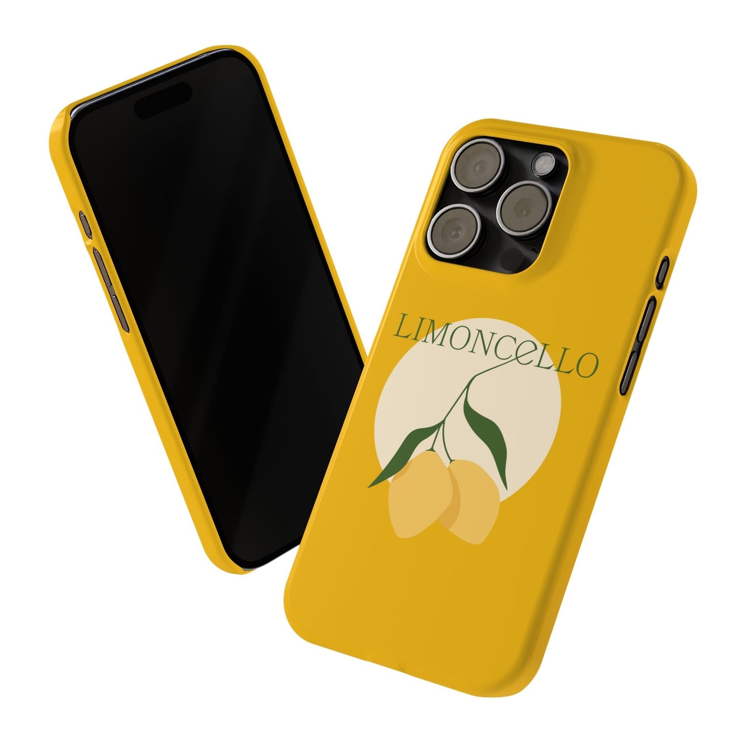 Italian Limoncello Yellow Slim Phone Cases with Lemons, Case-Mate IPHONE16 and all sizes